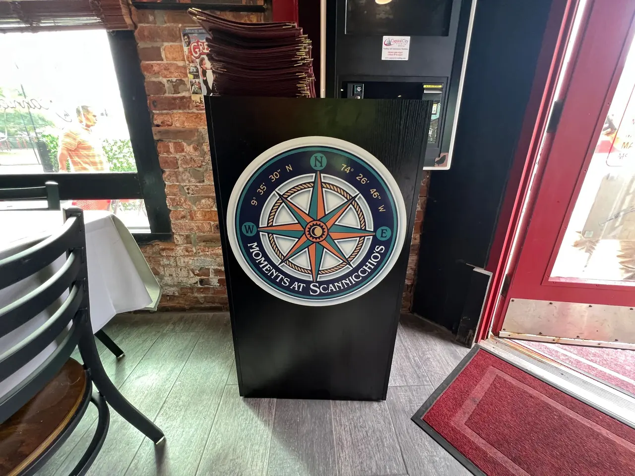 Host stand at the entrance (Moments at Scannicchio’s, Atlantic City, NJ)