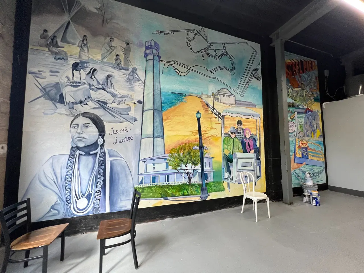 Mural wall and dining room (Moments at Scannicchio’s, Atlantic City, NJ)